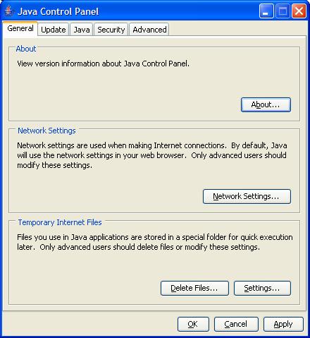 Java Console Screenshot:
