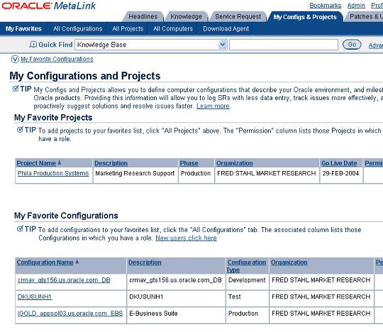 My Configs and Projects Metalink Screenshot 2: