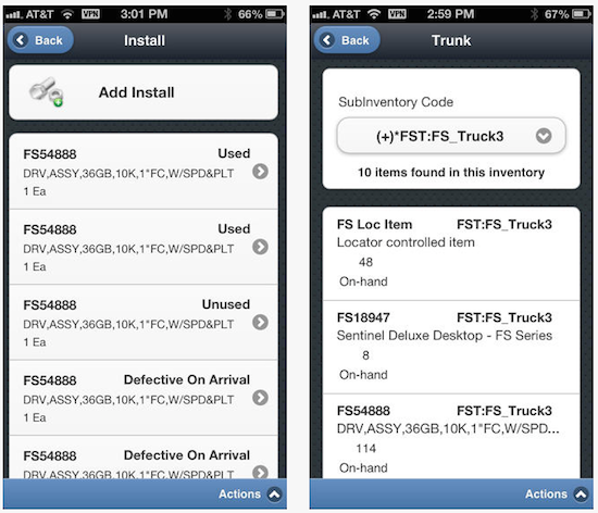 Mobile Field Service for iPhones screenshot