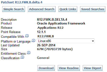 OAF 12.1 RUP 4 patch 18936791 screenshot