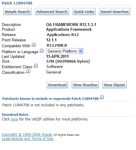 Screenshot of download page for patch 11894708