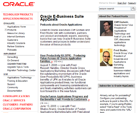 Apps Podcast Screenshot: