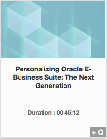 Personalize EBS 