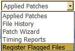 Patch Wizard Register Flagged Files screenshot