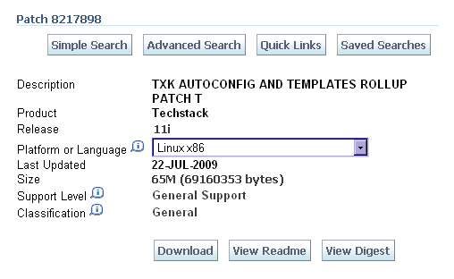 Screenshot of download page for TXK AutoConfig Rollup 8217898