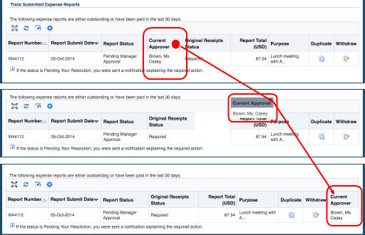 Moving a table column by dragging