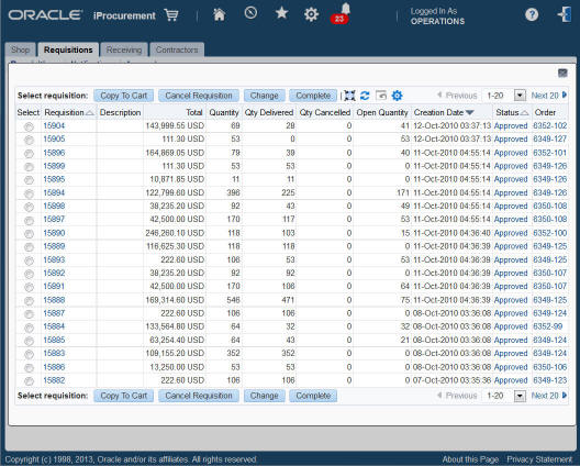 View of a detached table