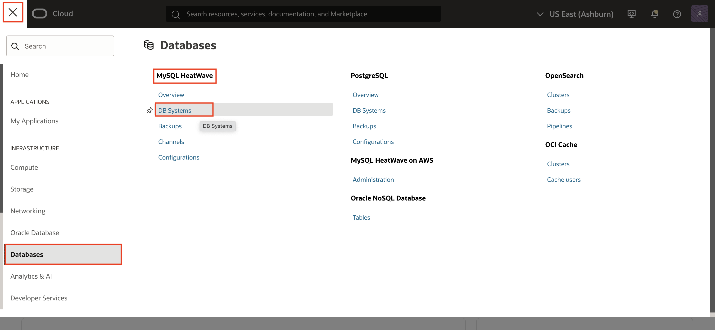 Create DB System