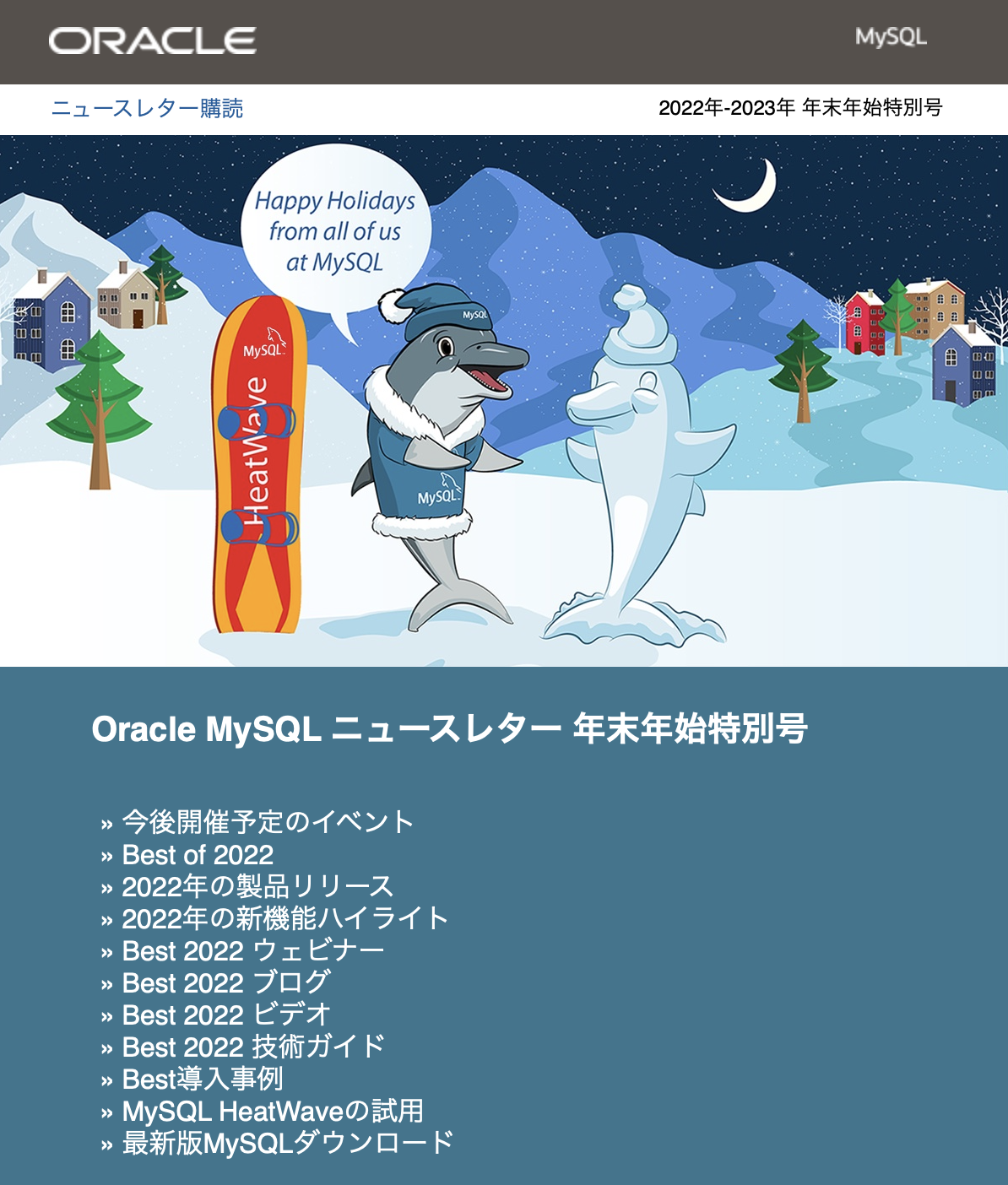 MySQLニュースレターサンプル