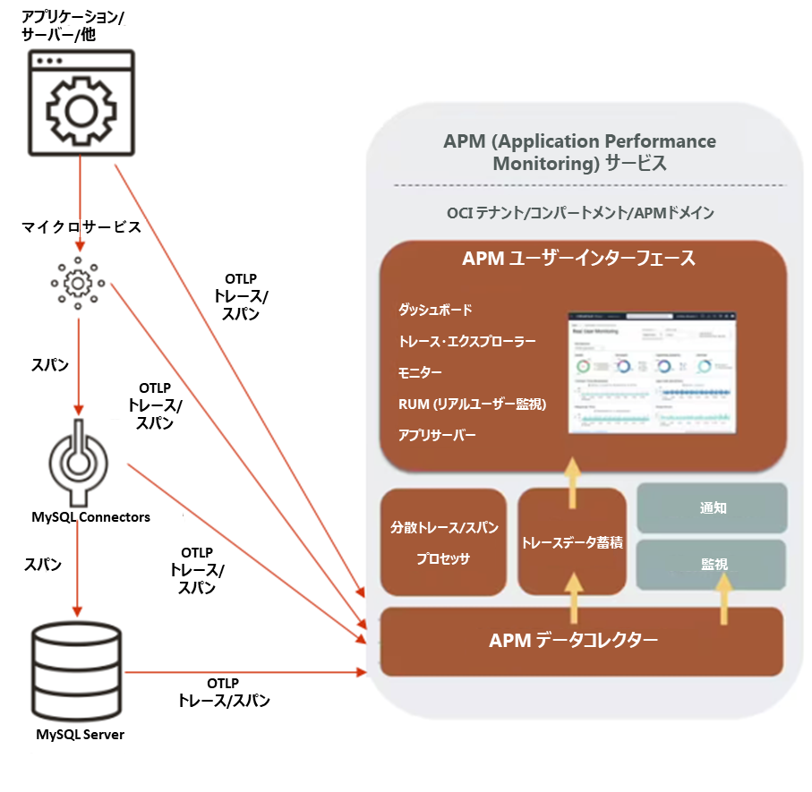 MySQL から OCI APM へ