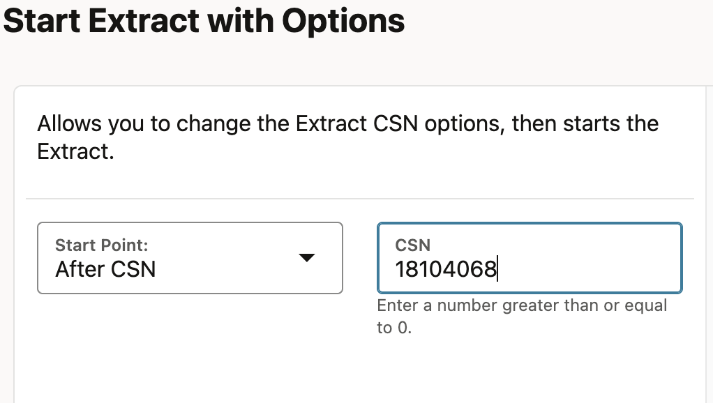 Start after CSN