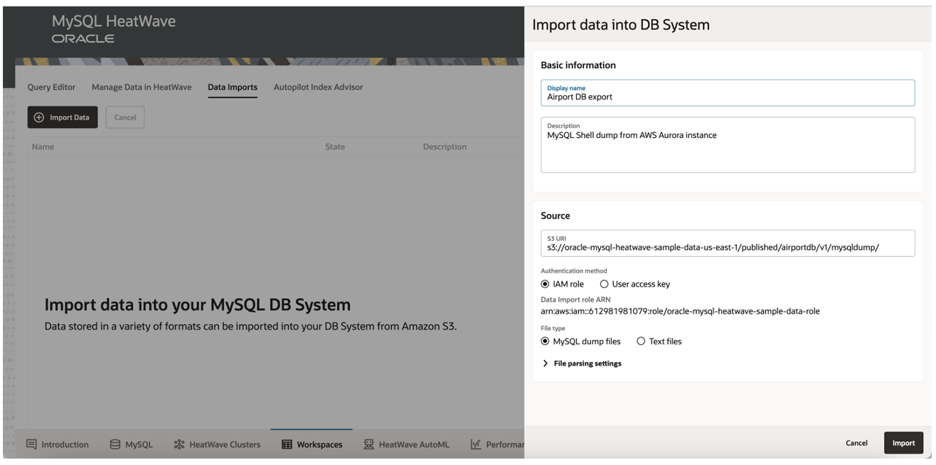 HeatWave on AWS