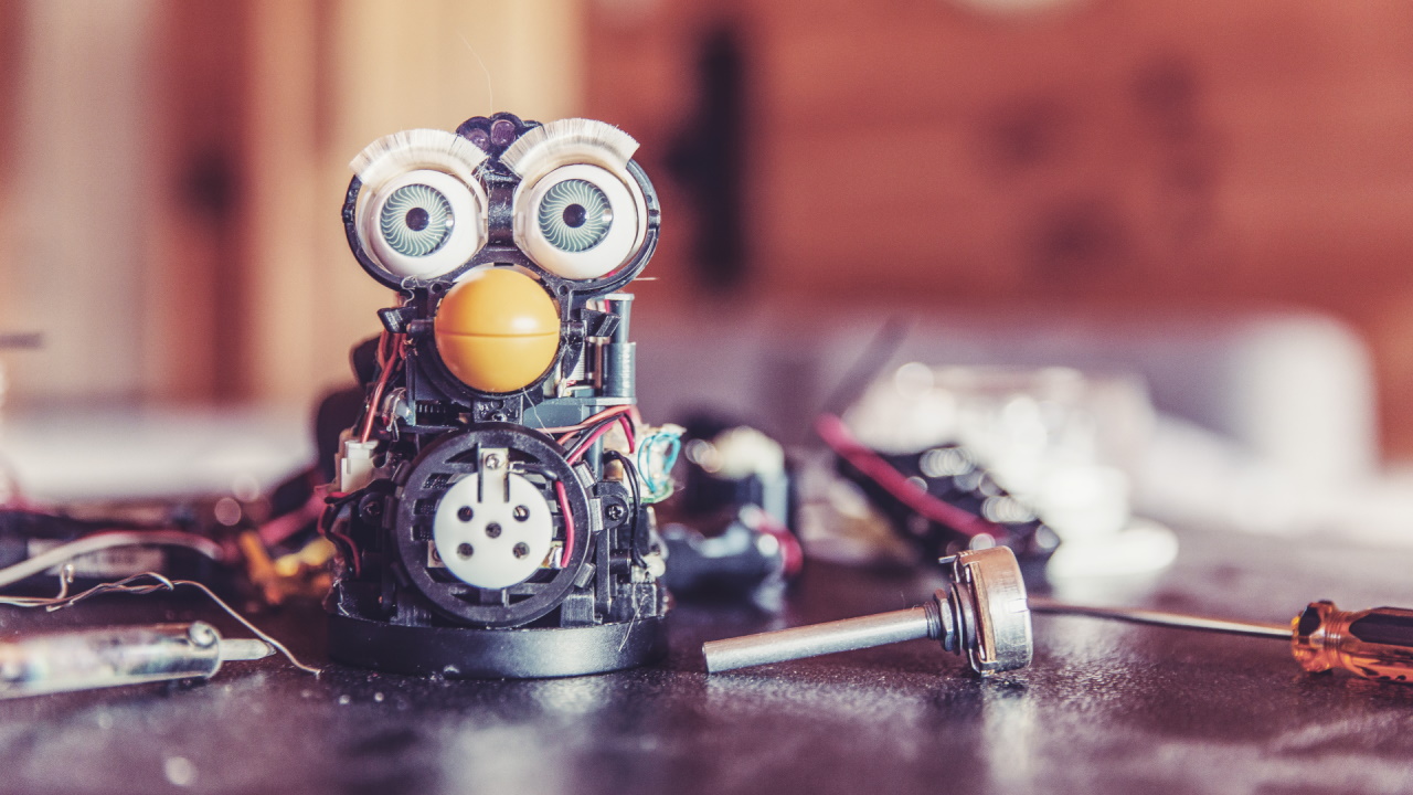 Deconstructed robot toy
