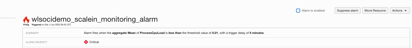 Disabling OCI Autoscaling Alarms