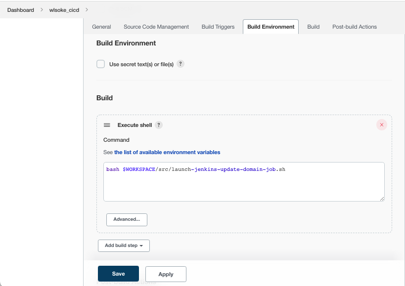 Developer's Jenkins Build script