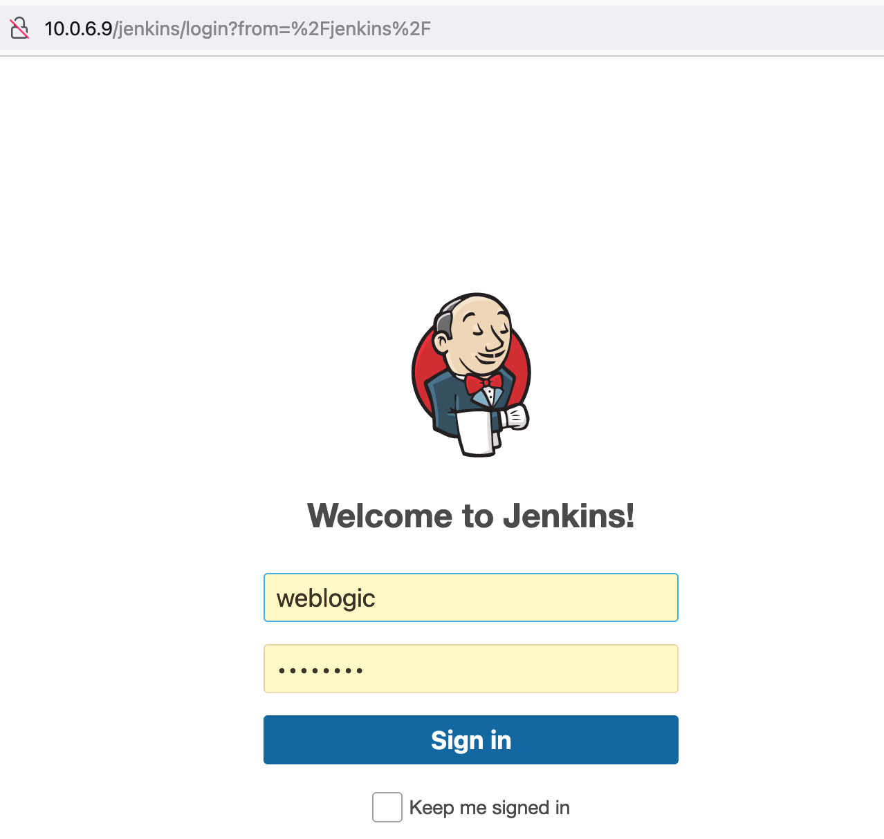 Jenkins login
