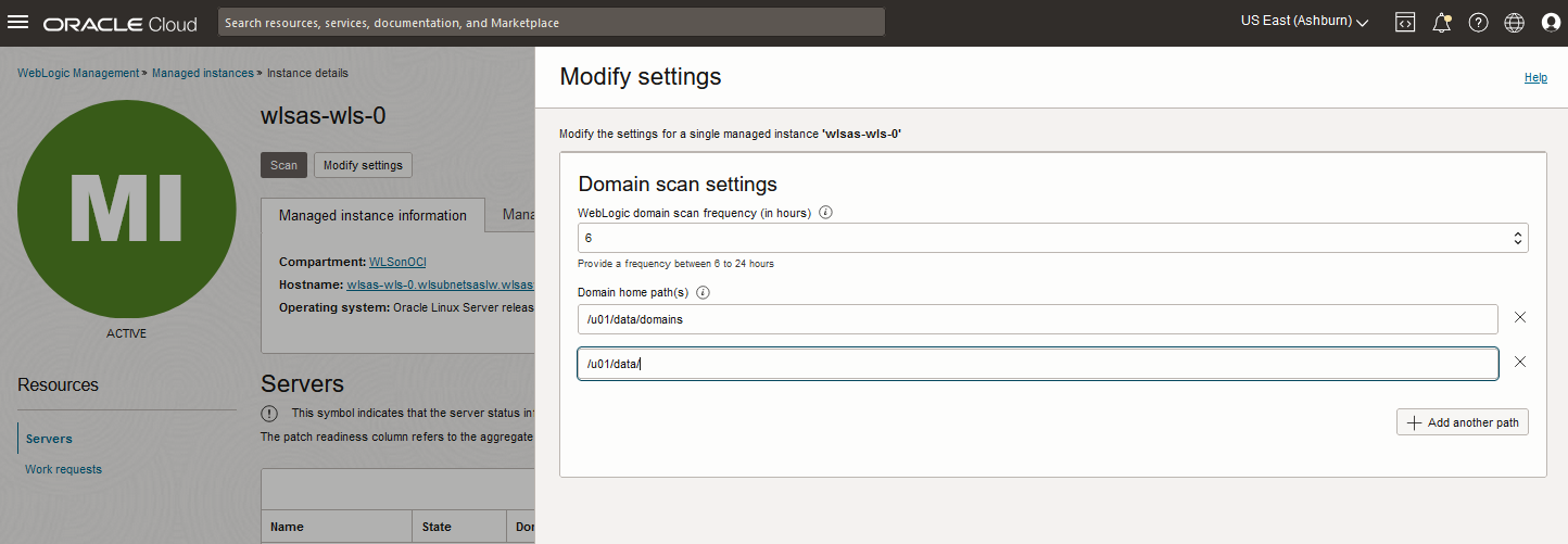 Modify scan settings