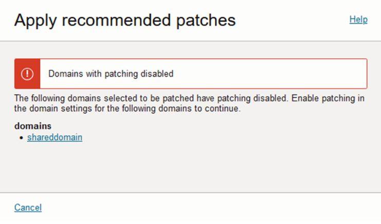Apply recommended patches disabled