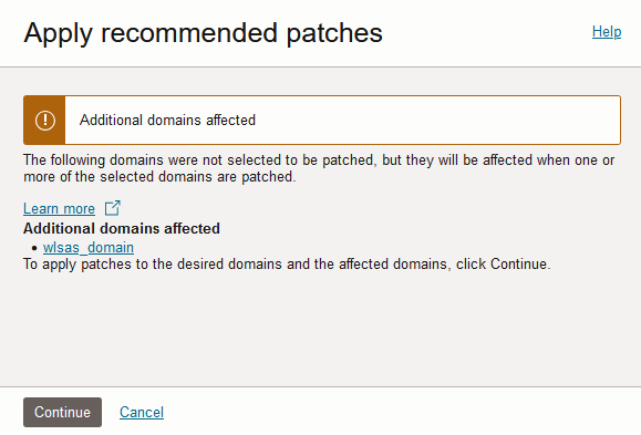 Apply recommended patches warning
