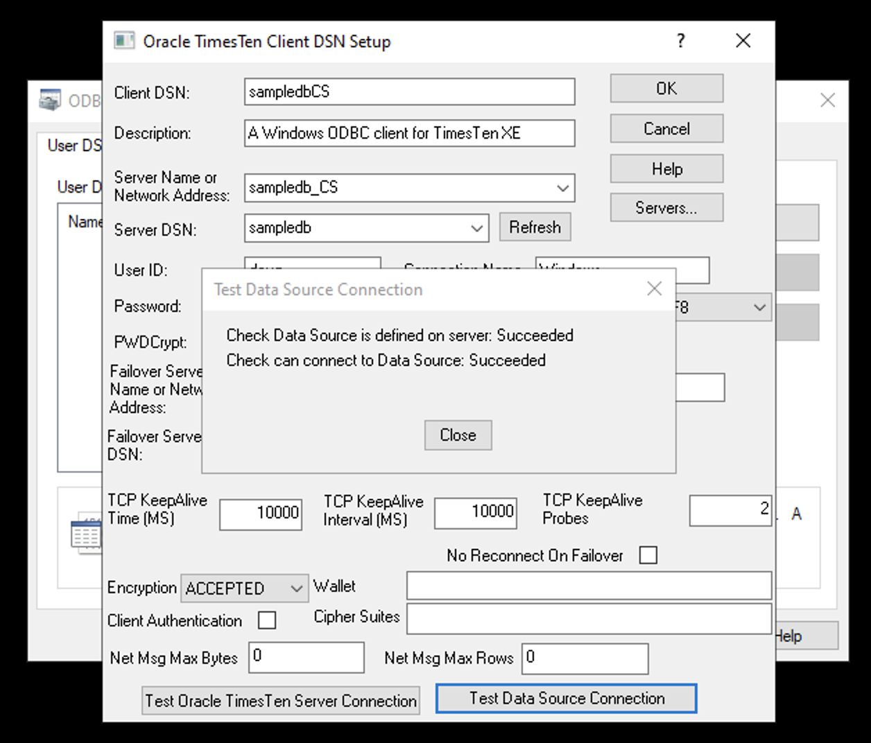 Test Data Source Connection
