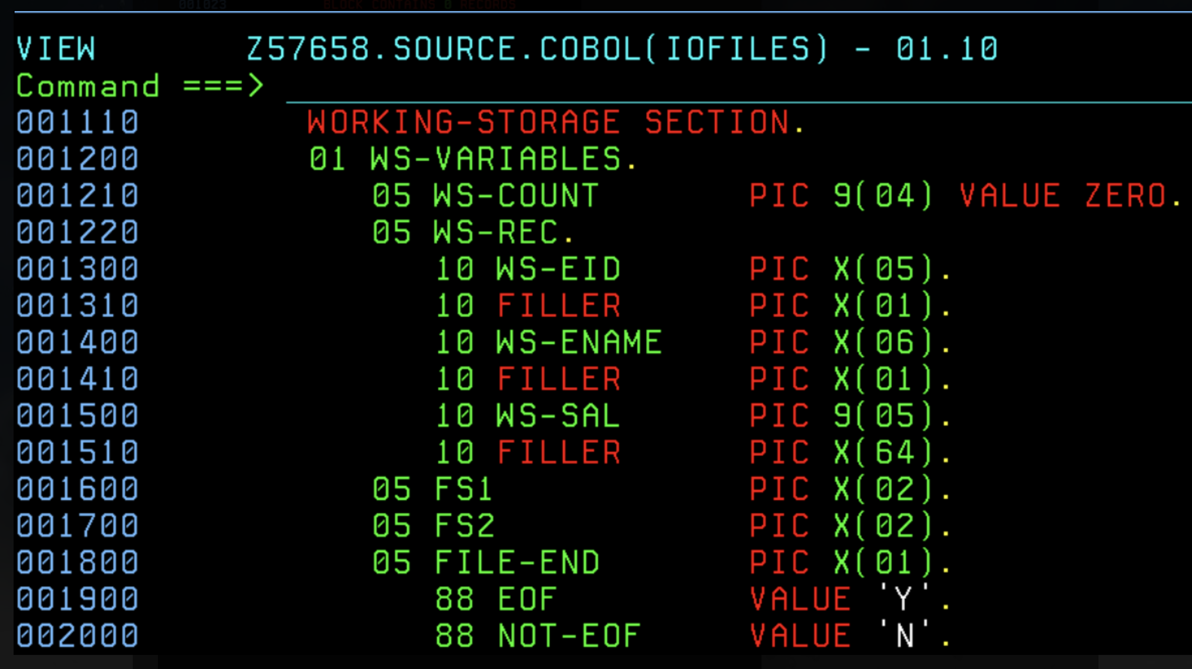 Fixed foramt COBOL
