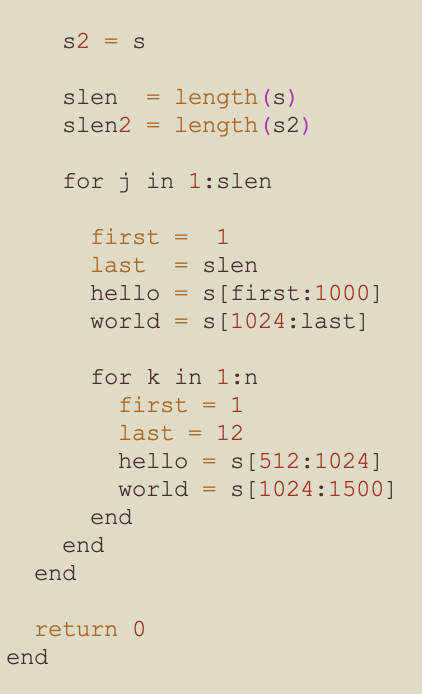 Julia long strings part 2