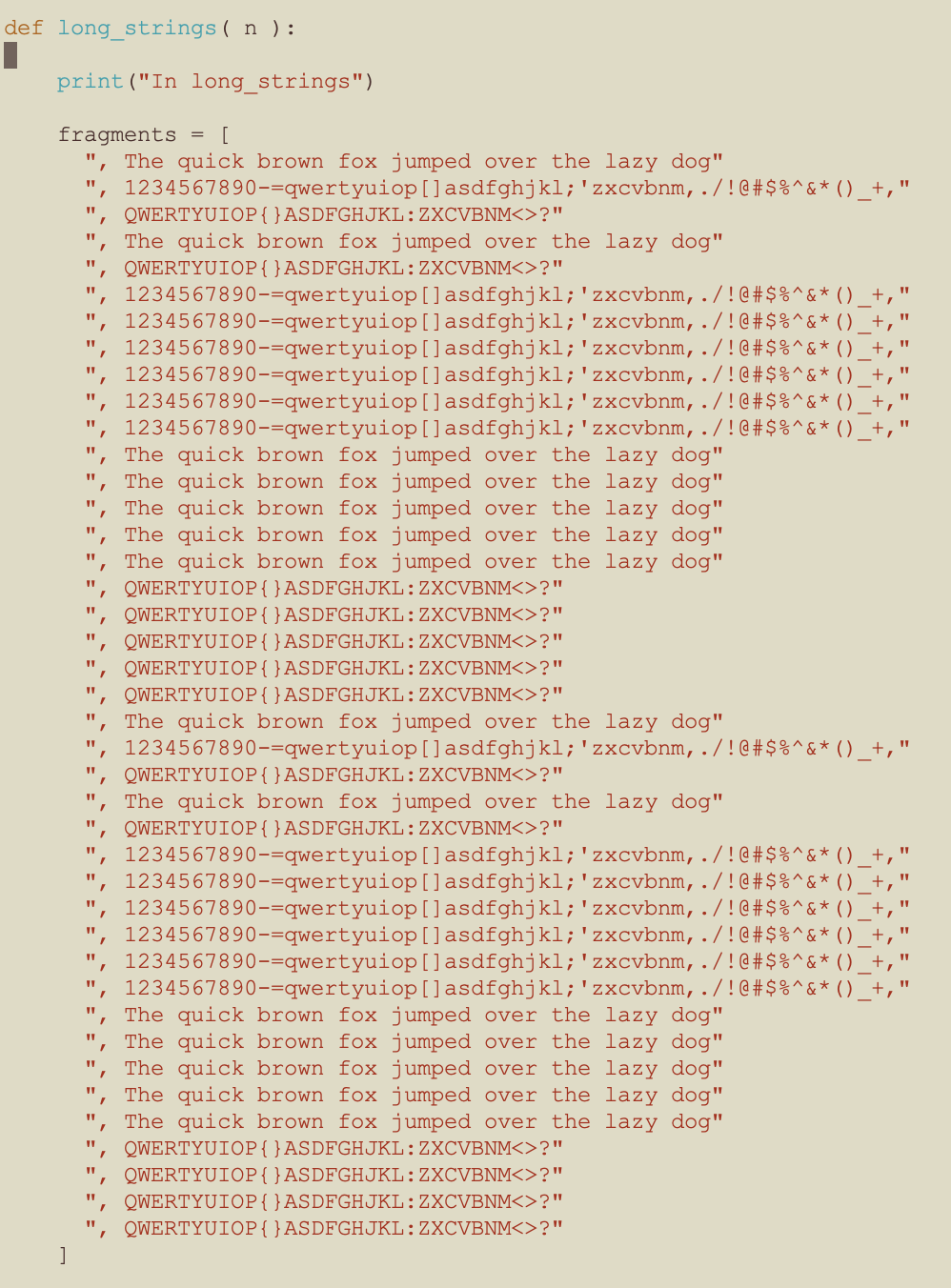 Python Long Strings part 1