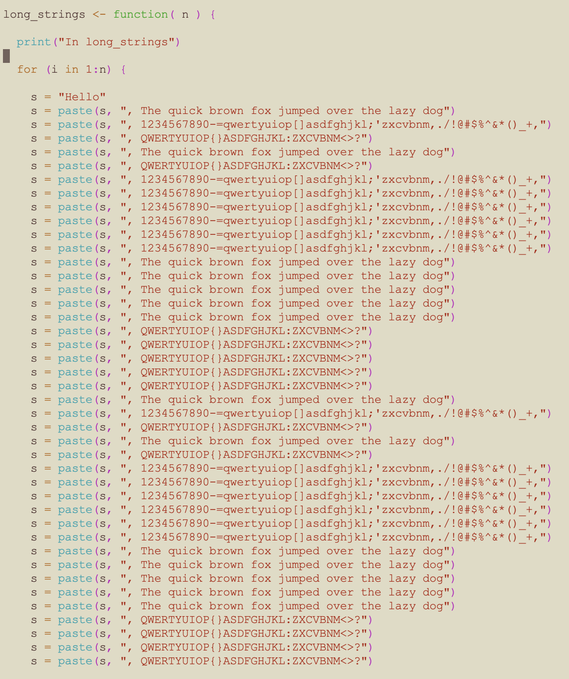 R long strings part 1