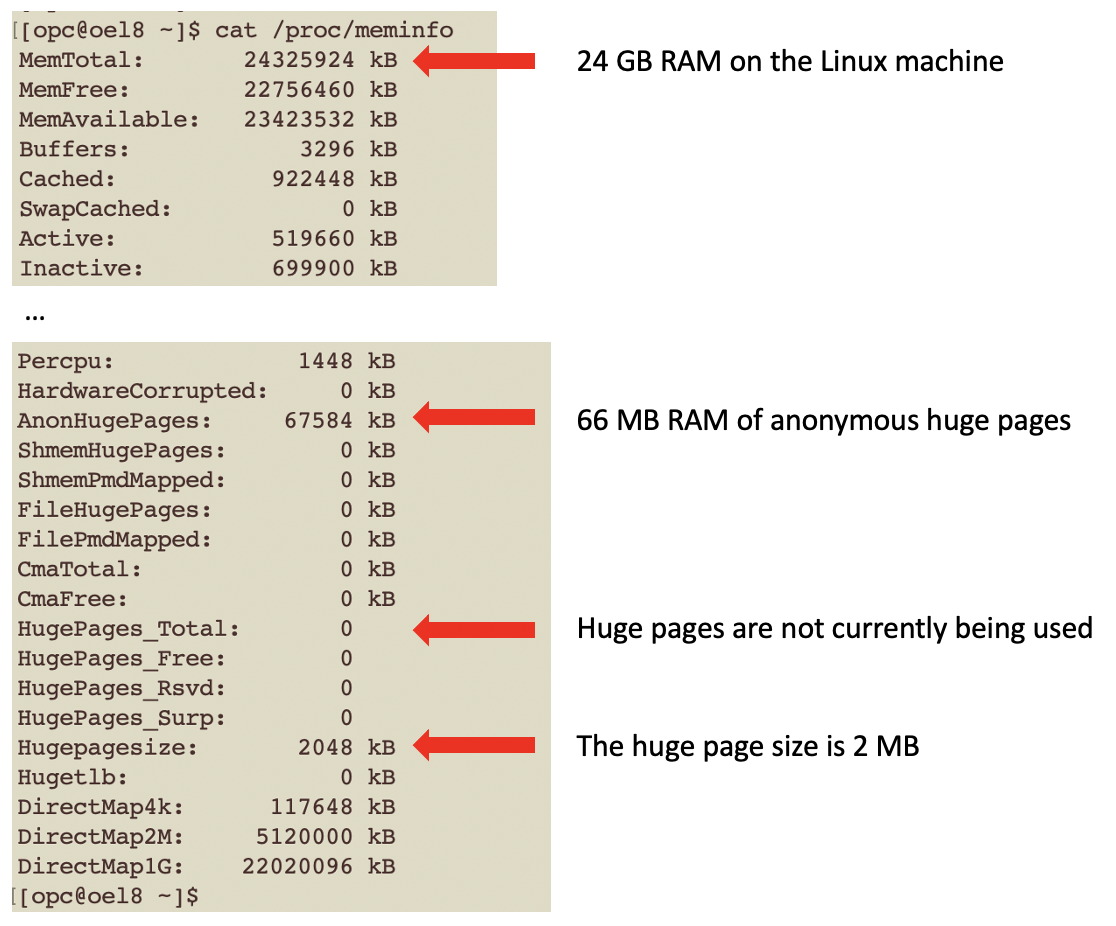 Linux with anonymous huge pages