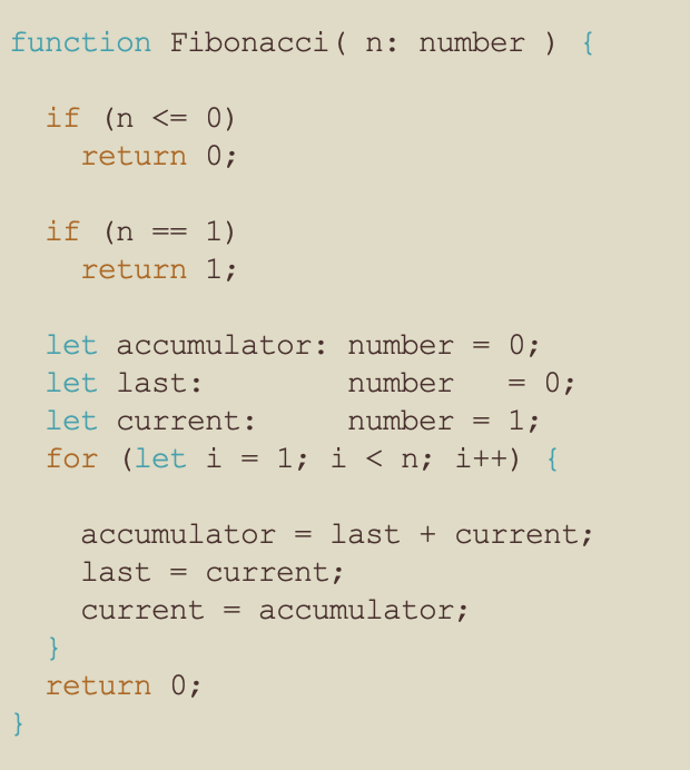 TypeScript Fibonacci