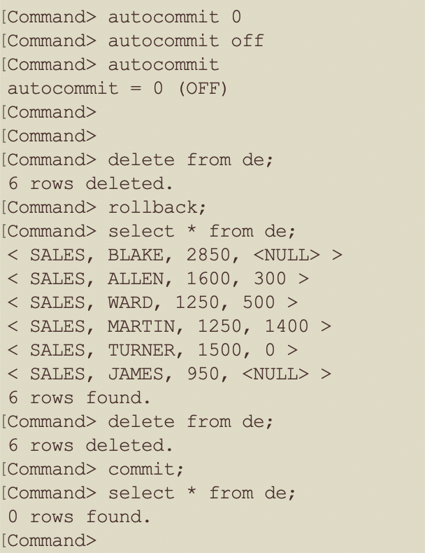 autocommit rollback and commit