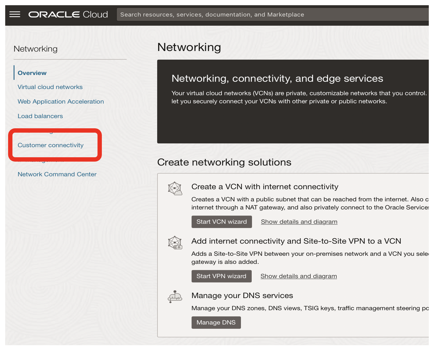 Customer connectivity