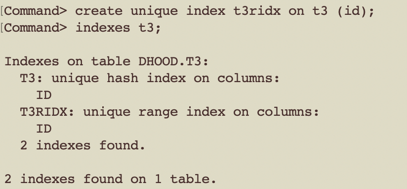 hash and range index on same columns