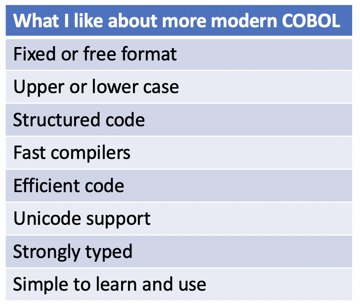 More modern COBOL