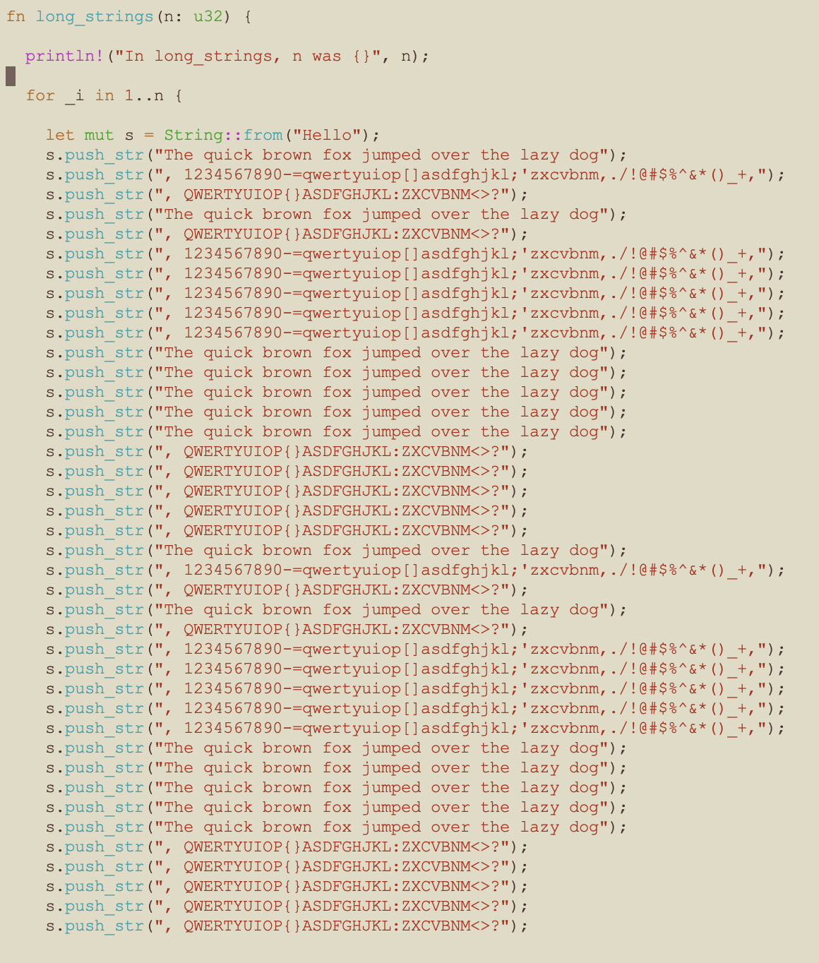 Rust long_strings - part 2