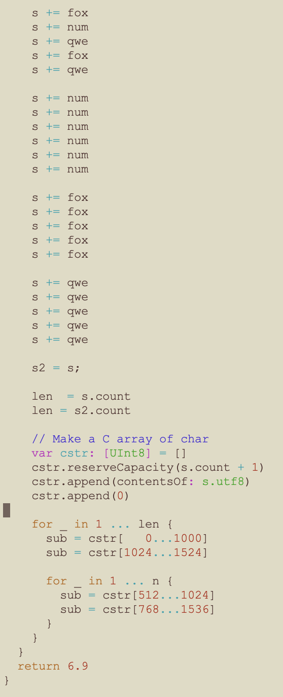 Swift long_strings - part 2