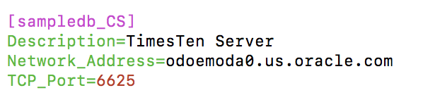TimesTen Client/Server configuration 