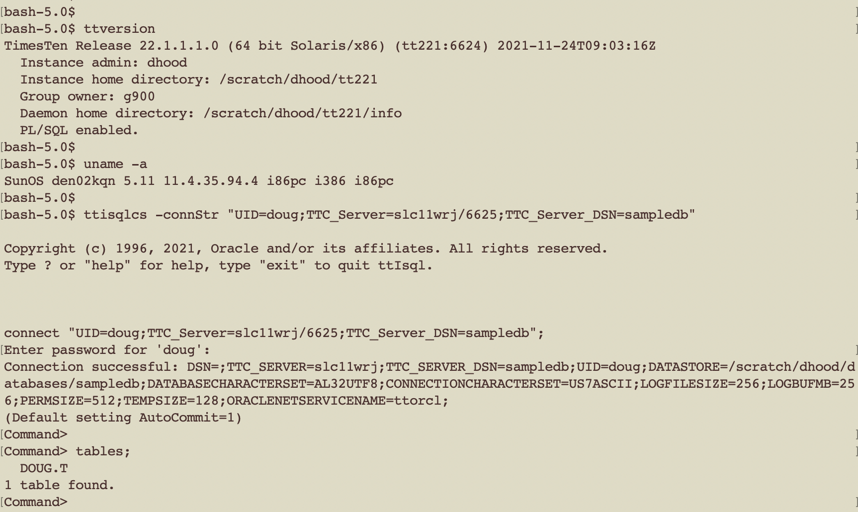 ttIsqlCS on Solaris x86