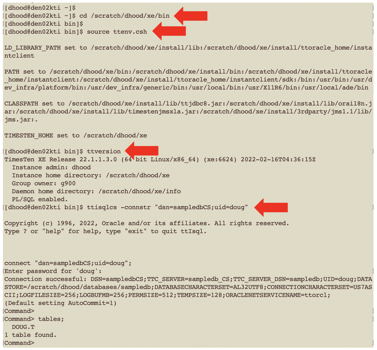 ttisqlcs client DSN example