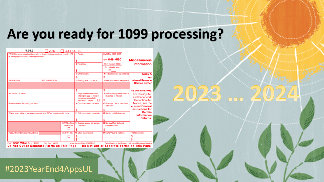 2023 Year-End Preparation: Processing 1099s
