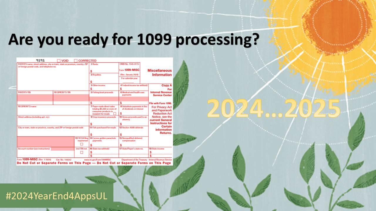 2024 Year-End Preparation: Processing 1099s