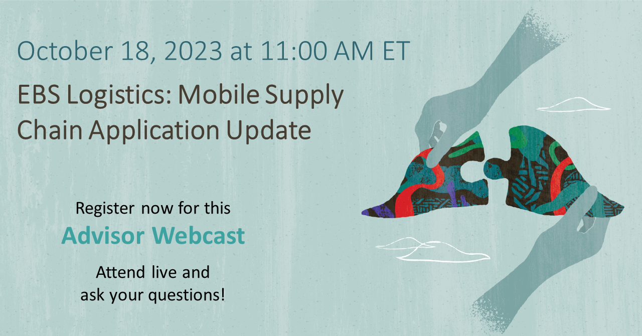 Advisor Webcast for EBS Mobile Supply Chain Application Update