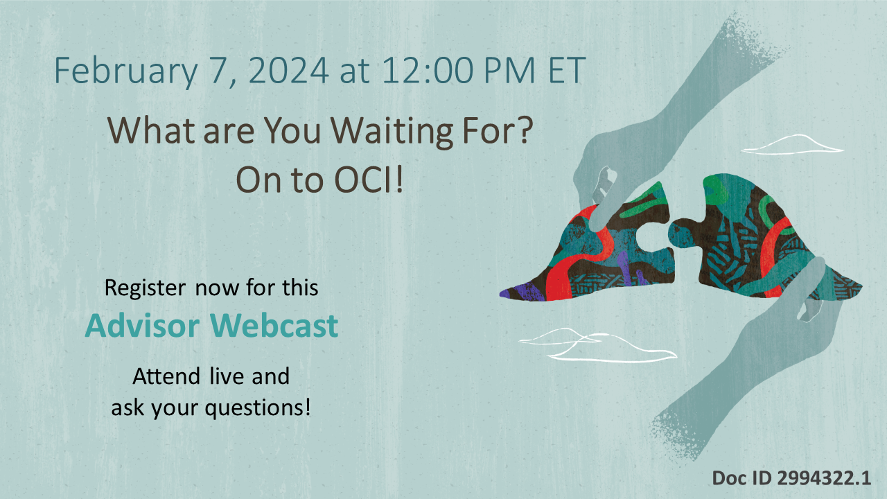 Advisor Webcast for Applications Unlimited: What Are You Waiting For? On to OCI!