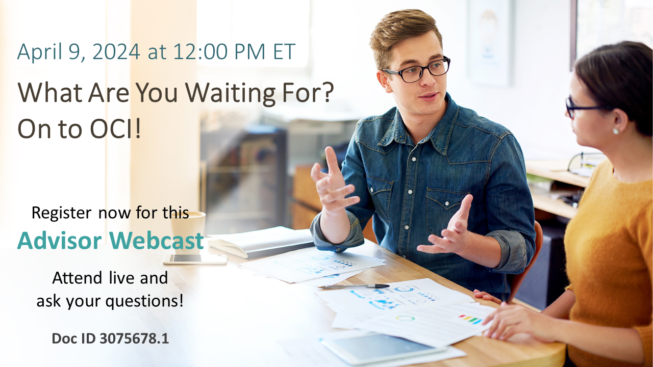 Advisor Webcast for Applications Unlimited: What Are You Waiting For? On to OCI!