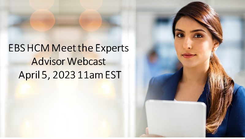 Woman EBS HCM Meet the Experts 