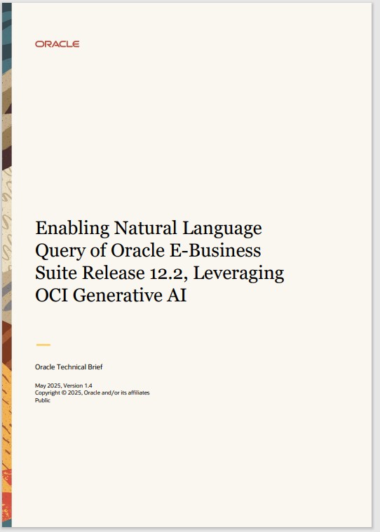 Enabling NLS of EBS 12.2 Leveraging OCI Generative AI