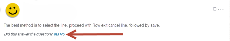 Mark Correct Answers in My Oracle Support Community