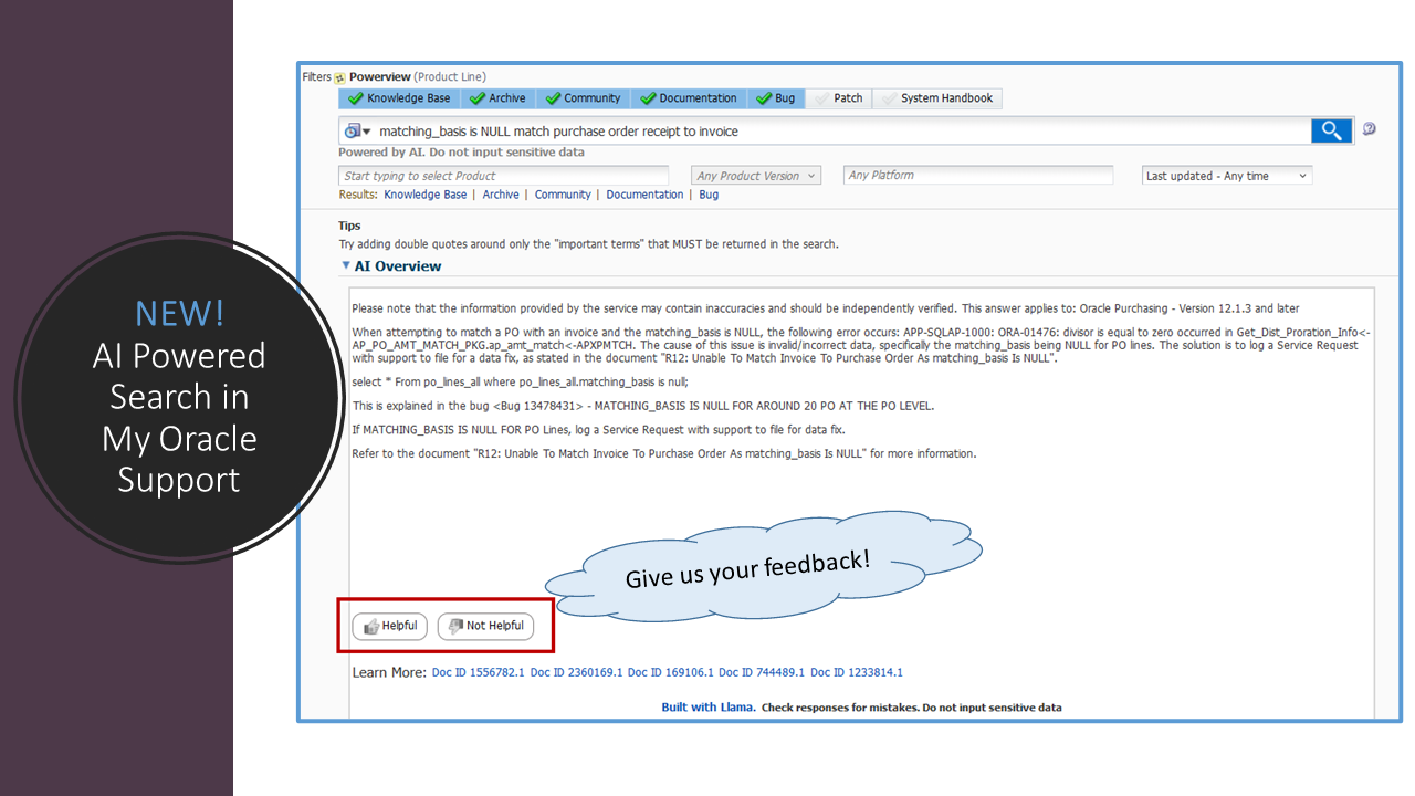 NEW! AI Enhanced Search Experience Now Live on MOS Customer Portal