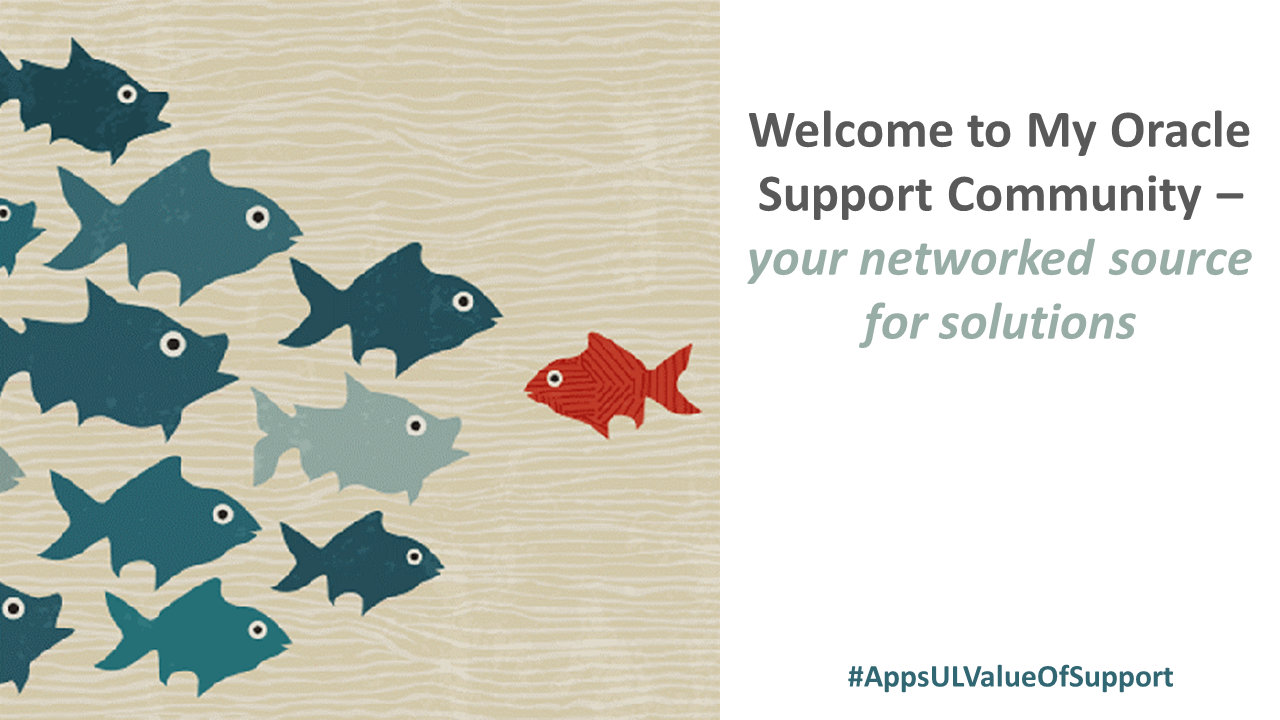 Apps Unlimited Value of Support Series: My Oracle Support Community