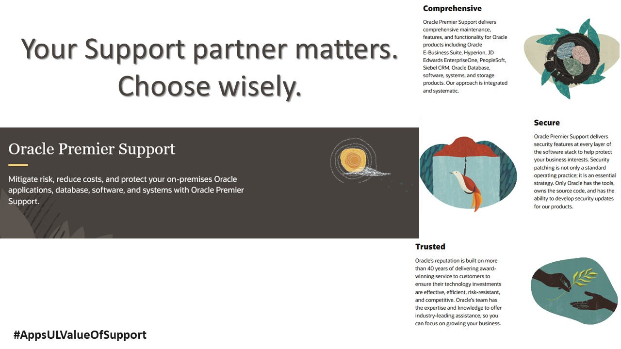 Apps Unlimited Value of Support Series: Benefits of Oracle Support Over Third Party Options